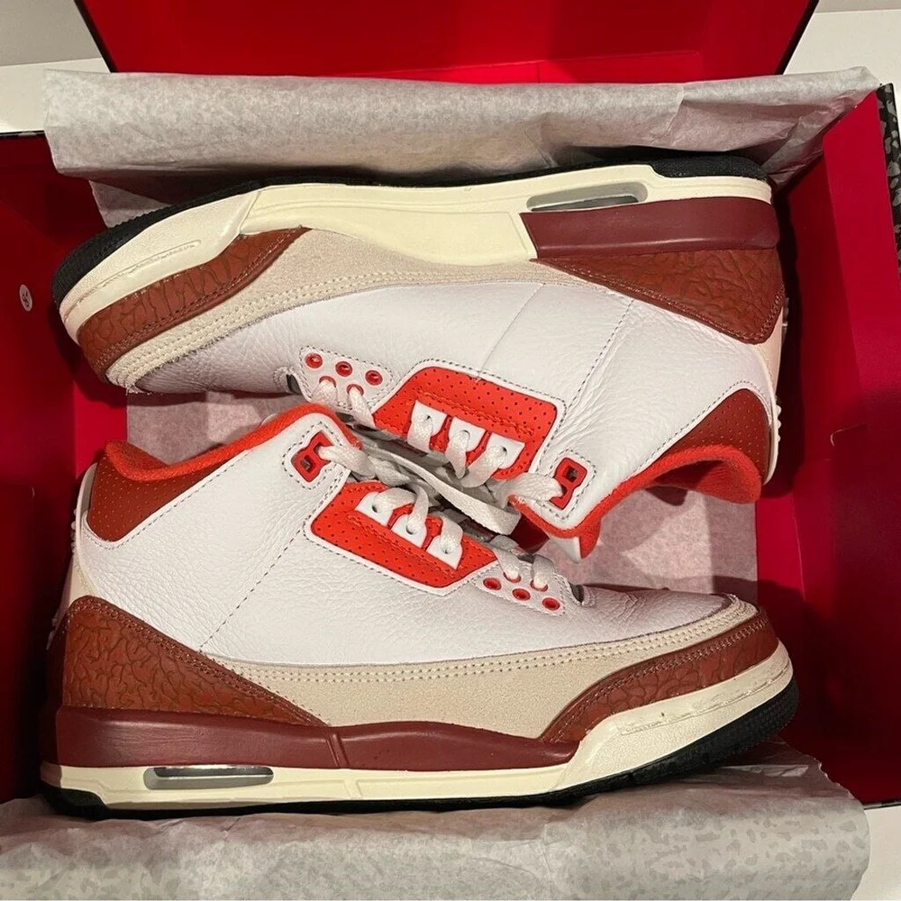 Nike Air Jordan 3 Retro SE Dunk on Mars (GS) DV7028-108 White/Orange SZ 7Y